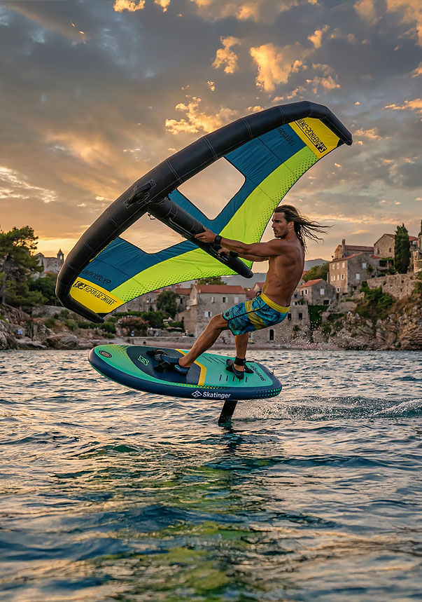 SKATINGER foil board designed for hydrofoil riding and performance water sports