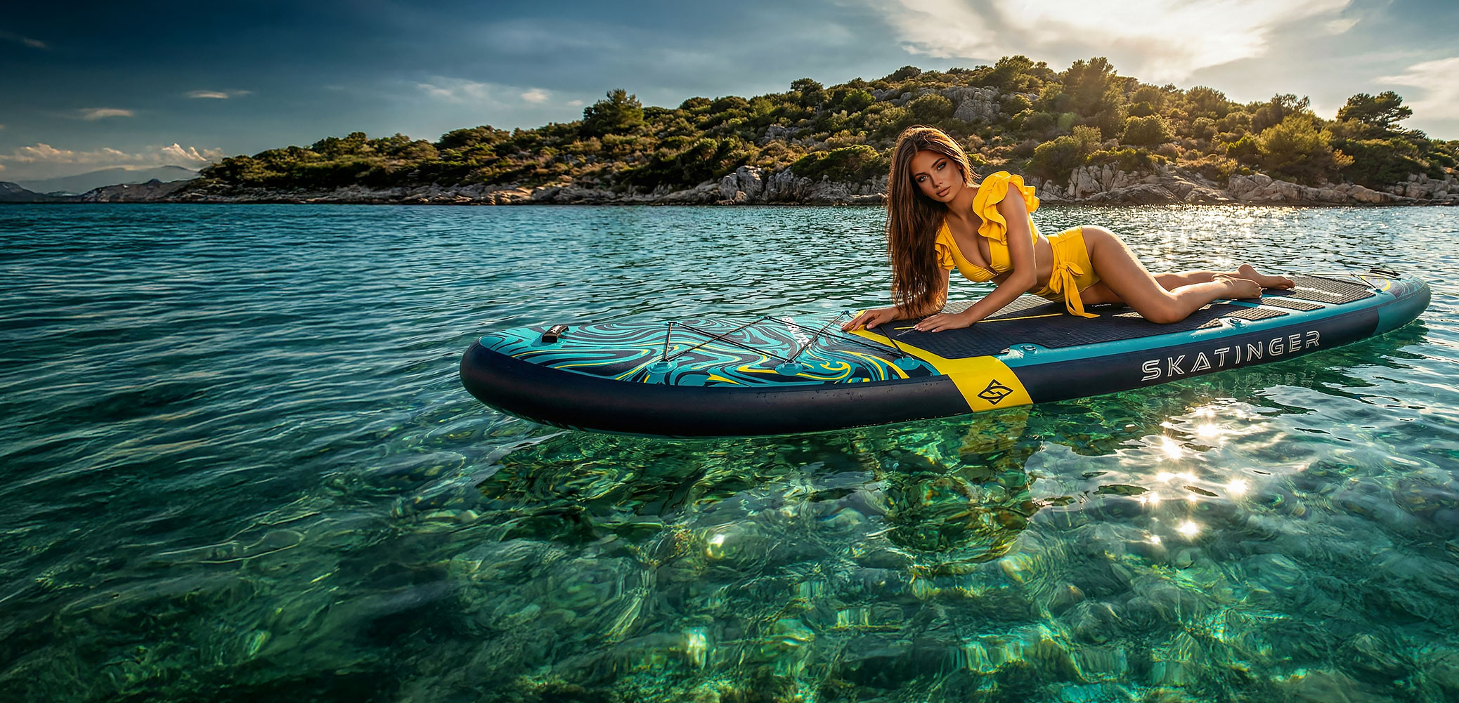 SKATINGER inflatable Allround SUP Boards for beginners, families and recreational paddling