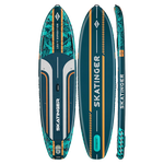 SkatingerLeafy Expedition Green Allround Paddle SUP Board – Stability, Endurance & Control