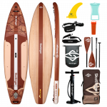 Skatinger Waverider Light Brown Touring Paddle SUP Board – Natural, Smooth & Timeless