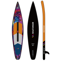 Skatinger CMYK Orange Racing SUP Board – Sharp, Bold & Unstoppable