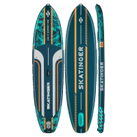 SkatingerLeafy Expedition Green Allround Paddle SUP Board – Stability, Endurance & Control