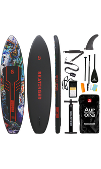 Skatinger Aurora Black Allround Paddle SUP Board – Bold, Celestial & Performance