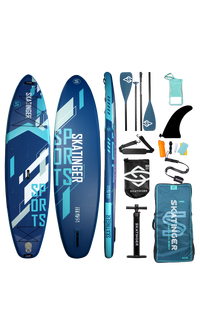 Skatinger Blue Sports Yoga Paddle SUP Board – Fitness, Versatility & Stability