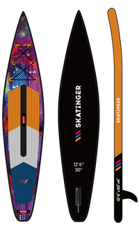 Skatinger CMYK Orange Racing SUP Board – Sharp, Bold & Unstoppable