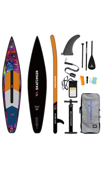 Skatinger CMYK Orange Racing SUP Board – Sharp, Bold & Unstoppable