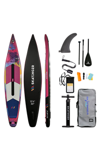 Skatinger CMYK Pink Racing SUP Board – Vivid, Fast & Expressive