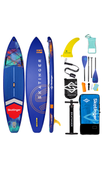 Skatinger Interstellar Blue Touring Paddle SUP Board – Stability, Style & Versatility
