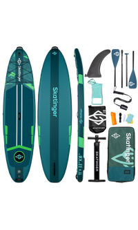 Skatinger Ice Age Green Touring Paddle SUP Board – Dynamic, Stable & Adventurous