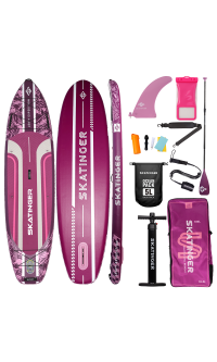 Skatinger Leafy Expedition Pink Allround Paddle SUP Board – Style, Stability & Endurance