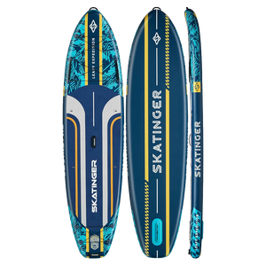 Skatinger Leafy Expedition Blue Allround Paddle SUP Board – Speed, Stability & Control