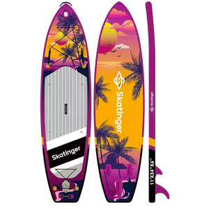 Skatinger Upgraded Sunrise Allround Paddle SUP Board – Adventure, Glide & Tropical
