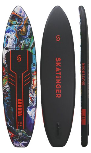 Skatinger Aurora Black Allround Paddle SUP Board – Bold, Celestial & Performance