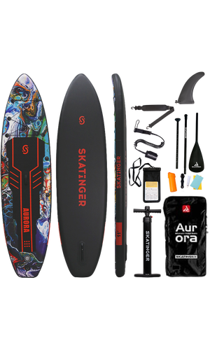 Skatinger Aurora Black Allround Paddle SUP Board – Bold, Celestial & Performance