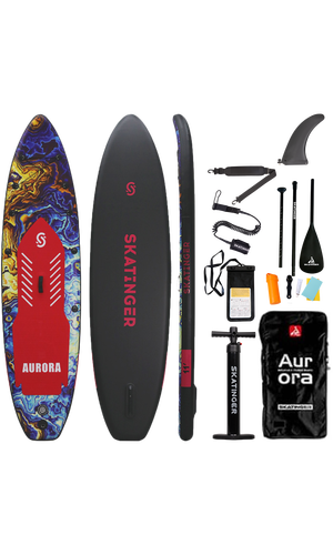 Skatinger Aurora Red Allround Paddle SUP Board – Bold, Cosmic & Stable