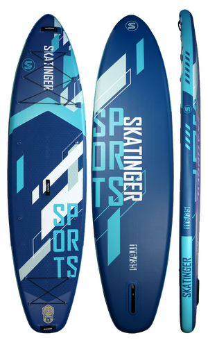 Skatinger Blue Sports Yoga Paddle SUP Board – Fitness, Versatility & Stability