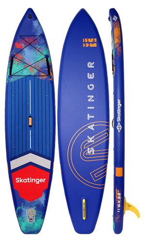 Skatinger Interstellar Blue Touring Paddle SUP Board – Stability, Style & Versatility