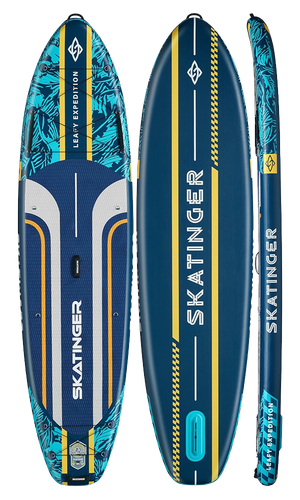 Skatinger Leafy Expedition Blue Allround Paddle SUP Board – Speed, Stability & Control