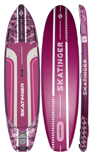 Skatinger Leafy Expedition Pink Allround Paddle SUP Board – Style, Stability & Endurance