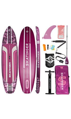 Skatinger Leafy Expedition Pink Allround Paddle SUP Board – Style, Stability & Endurance