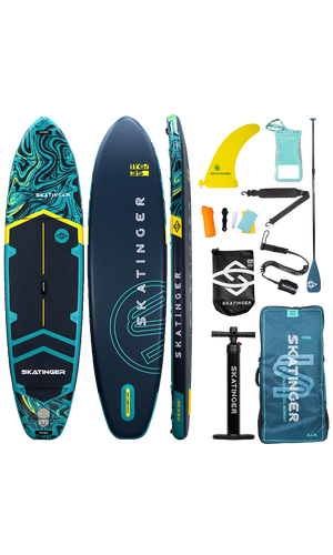 Skatinger Prana Dark Blue Allround Paddle SUP Board – Grip, Stability & Confidence