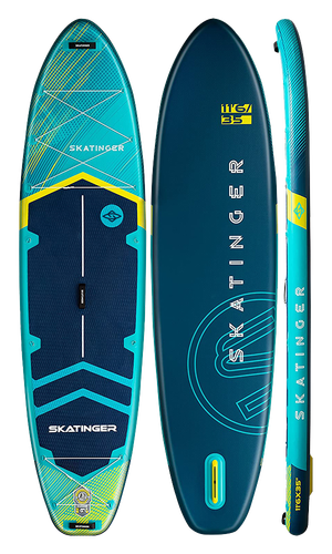 Skatinger Prana Light Blue Allround Paddle SUP Board – Glide, Stability & Comfort