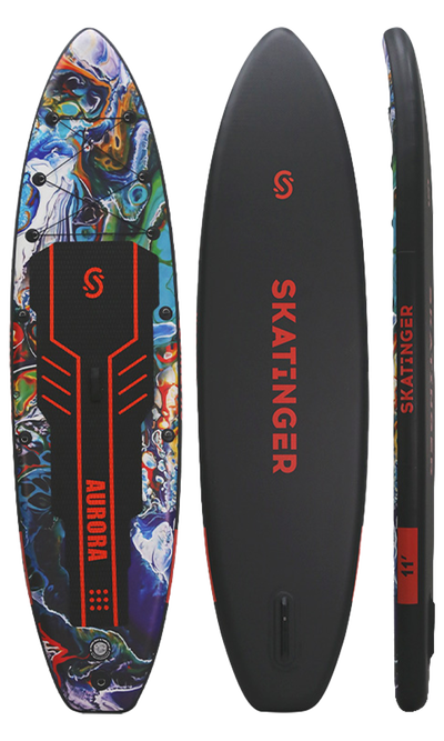 Skatinger Aurora Black Allround Paddle SUP Board – Bold, Celestial & Performance