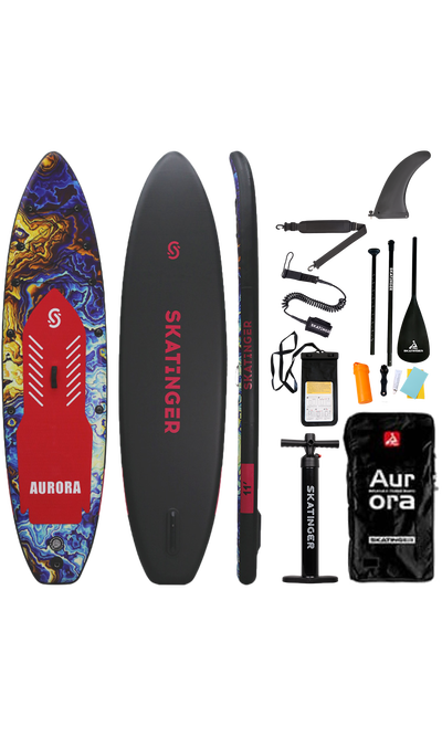 Skatinger Aurora Red Allround Paddle SUP Board – Bold, Cosmic & Stable