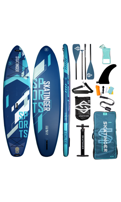 Skatinger Blue Sports Yoga Paddle SUP Board – Fitness, Versatility & Stability