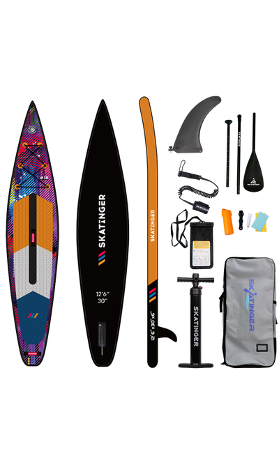 Skatinger CMYK Orange Racing SUP Board – Sharp, Bold & Unstoppable