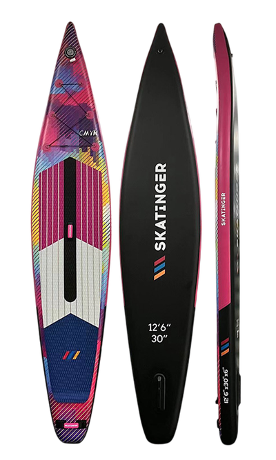 Skatinger CMYK Pink Racing SUP Board – Vivid, Fast & Expressive