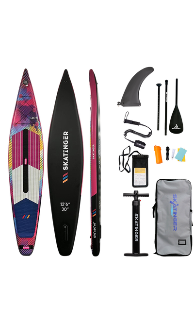 Skatinger CMYK Pink Racing SUP Board – Vivid, Fast & Expressive