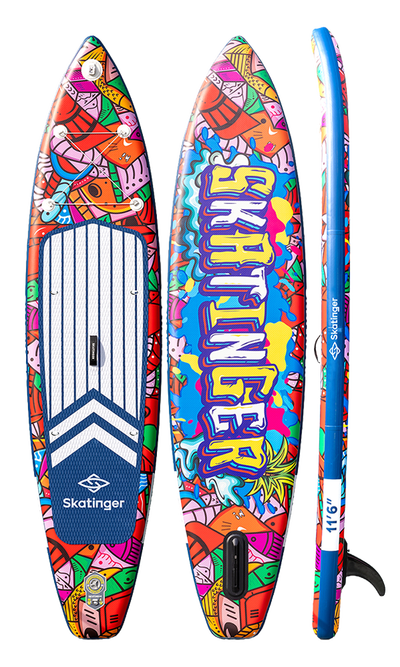 Skatinger Graffiti Red Touring Paddle SUP Board – Urban, Color & Performance