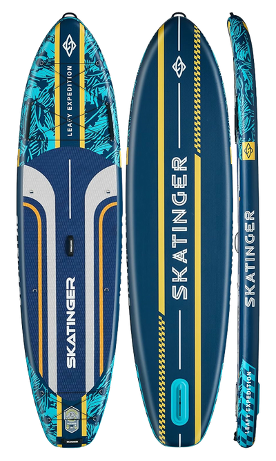 Skatinger Leafy Expedition Blue Allround Paddle SUP Board – Speed, Stability & Control