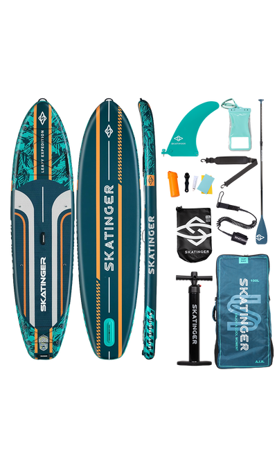 Skatinger Leafy Expedition Green Allround Paddle SUP Board – Stability, Endurance & Control
