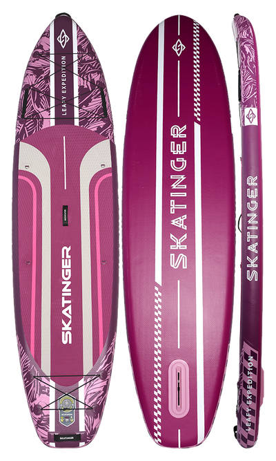 Skatinger Leafy Expedition Pink Allround Paddle SUP Board – Style, Stability & Endurance