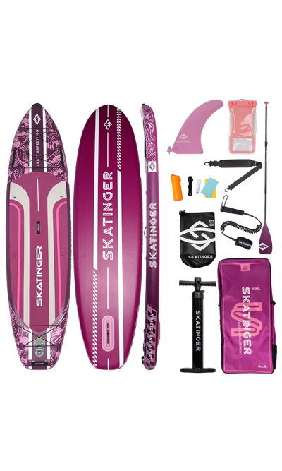 Skatinger Leafy Expedition Pink Allround Paddle SUP Board – Style, Stability & Endurance