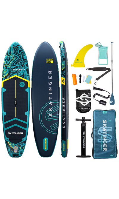 Skatinger Prana Dark Blue Allround Paddle SUP Board – Grip, Stability & Confidence