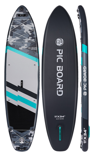 Skatinger Camouflage Grey Allround Paddle SUP Board – Strong, Wide & Reliable