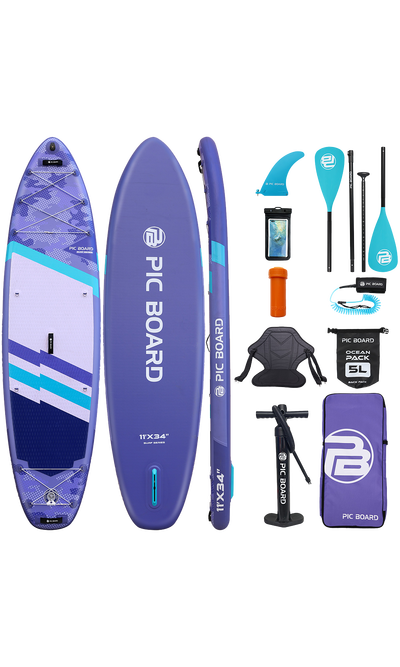 Skatinger Camouflage Purple Allround Paddle SUP Board – Stylish, Balanced & Versatile