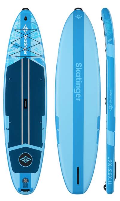Skatinger Ice Age Blue Touring Paddle SUP Board – Calm, Clarity & Control