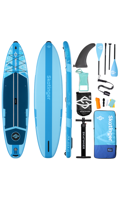 Skatinger Ice Age Blue Touring Paddle SUP Board – Calm, Clarity & Control