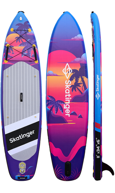 Skatinger Sunset Allround Paddle SUP Board – Balance, Speed & Freedom