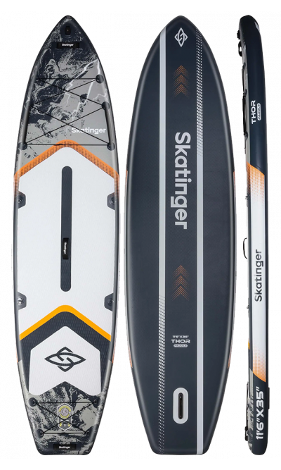 Skatinger Thor Grey Allround Paddle SUP Board – Wide, Stable & Powerful