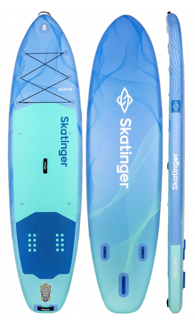 Skatinger Wave Blue Allround Paddle SUP Board – Stable, Safe & Strong
