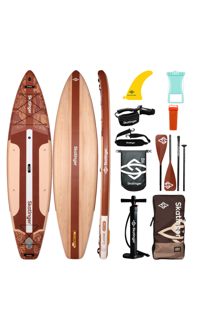 Skatinger Waverider Light Brown Touring Paddle SUP Board – Natural, Smooth & Timeless